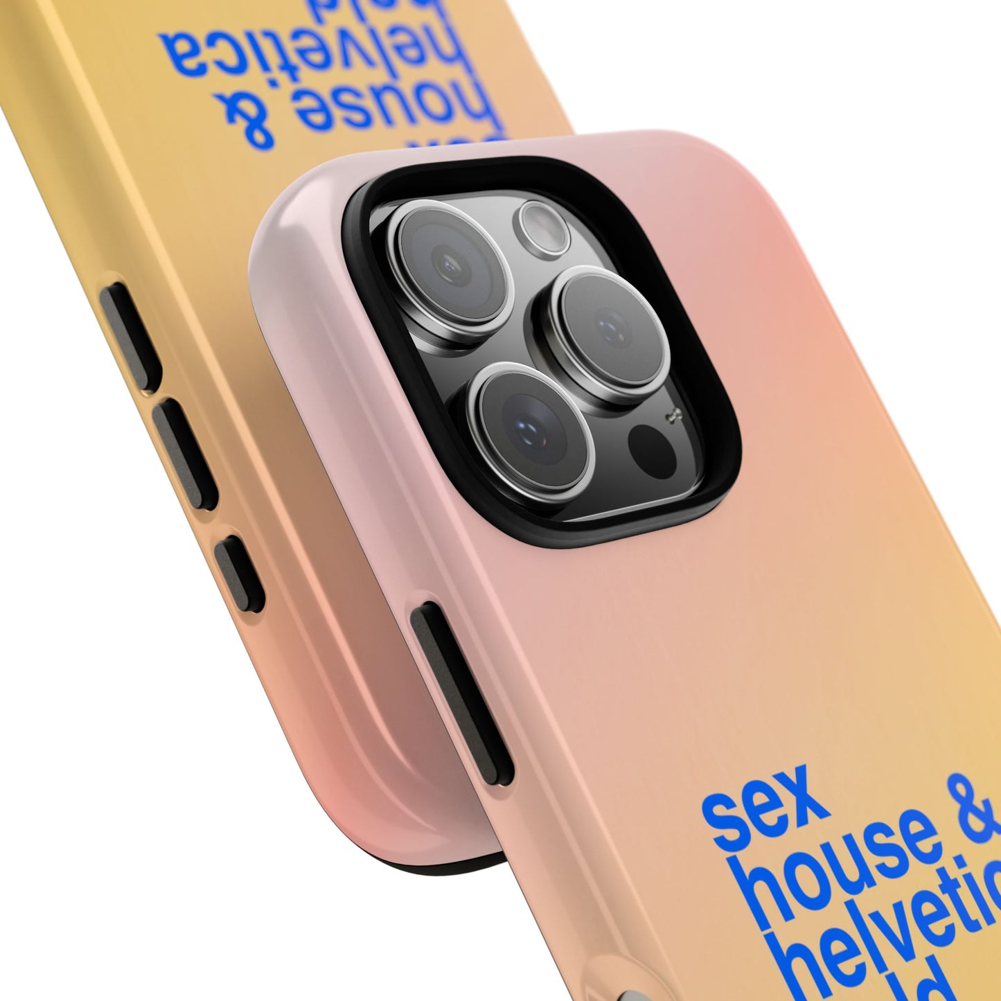 Sex, House, & Helvetica Bold iPhone Case